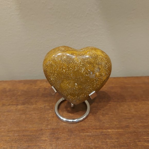 🔥 Sale 🔥Brown Ocean Jasper Heart (Stand Not Included) - Final Price - Picture 1 of 8